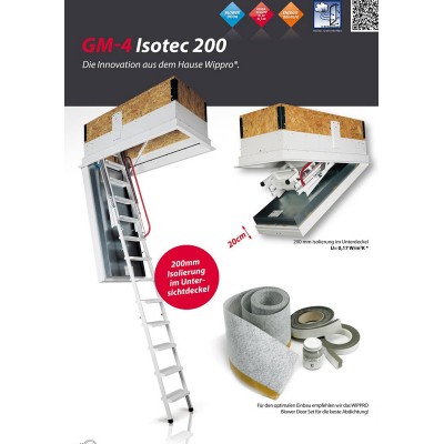 Isotec 200  - максимально тёплые чердачные складные лестницы