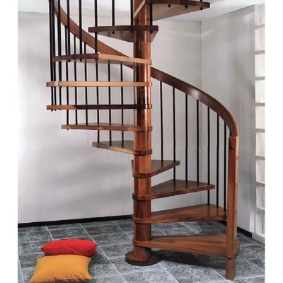 винтовая лестница с деревянным поручнем emme-88
